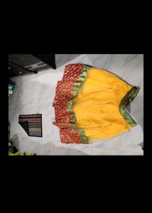 Stunning Yellow Lehenga with Embellished Border
