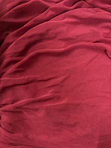 Maroon Ruched One-Shoulder Top