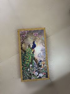 Peacock art decor Box
