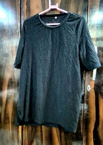 Stylish Black Textured Blouse