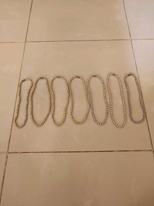 Unused Seven Pieces Elegant Pearl Necklace Set