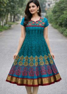 Fully Embroidered Anarkali Kurta
