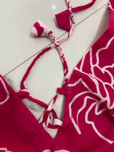 Floral Print Pink Kurti