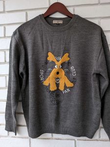 Cute Dog Graphic Knit Sweater