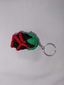 Crochet Keychain,Rose Keychain, Keychain