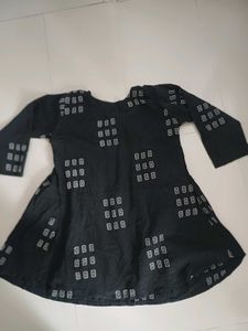 Black Printed Kurta