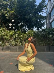 Elegant Lime Green Maxi Dress