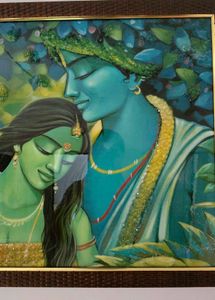 Framed Radha Krishna Painting