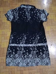 Black Floral Print Dress