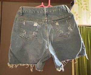 Distressed Denim Shorts