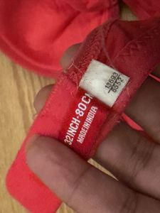 Red Padded Bra