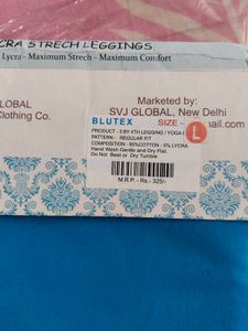 Blue Lycra Stretch Yoga Pants