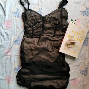 Sheer Black Corset Dress