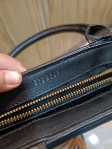 Stylish Straw and Leather Handbag