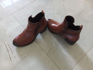 Brown Leather Ankle Boots