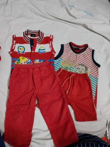 combo kids Cute Boy Red Outfit