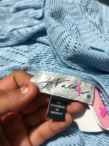 light blue dress