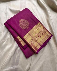 Elegant Magenta Kanjeevaram Silk Saree