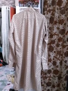 Elegant Gold Jacquard Kurta