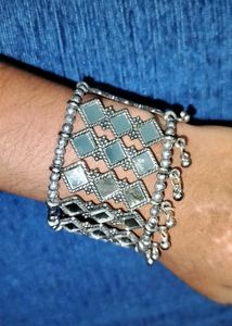 2- piece set Mirror Work Cuff Bracelet