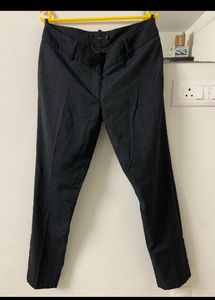 Van Heusen Dark Grey Striped Trousers