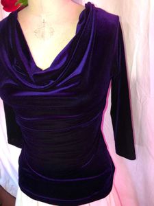 Elegant Purple Velvet Top