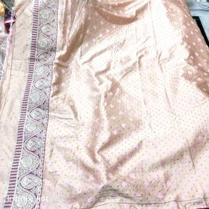 Elegant Tanu Silk Saree - Peach &amp; Purple