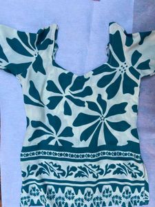 Floral Print Long Sleeve Kurti