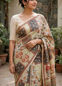 multi colour Jerry saree digital print