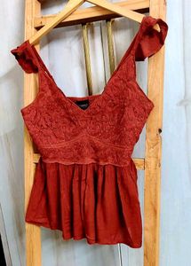 Chic Burnout Peplum Top size-30