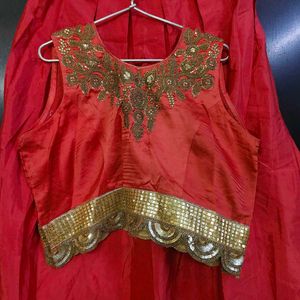hurry up 🥳 Coral pink Embroidered Lehenga Choli