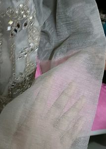 Stunning Grey Embellished Kurta Set