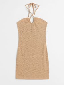 Beige Halterneck Dress