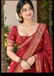 1new silk  purple saree and 2bliouse