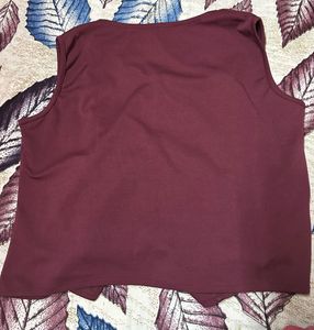Stylish Maroon Peplum Top