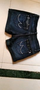 Denim black short