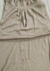 Sparkly Mock Neck Sleeveless Top
