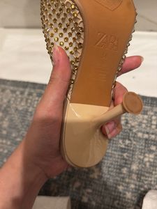 Sparkling Embellished Heeled Mules