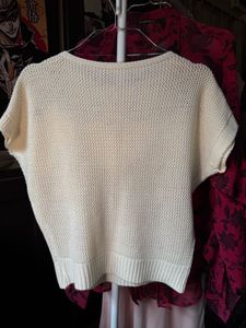 Cream knit heart sweater