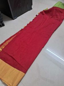 Beautiful Striped Saree with Tassels, Cotton sare