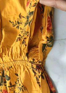 Women's Yellow Floral Jumpsuit