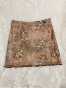Shein Cupid Brown Mesh Skirt