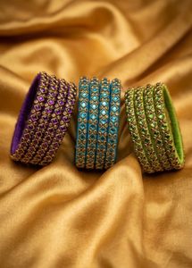 Traditional Bangles 3 Colour Combo - 4 bangle each
