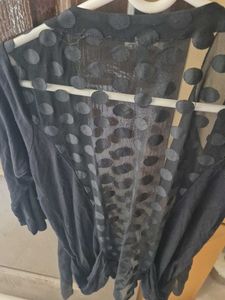 Black Polka Dot Sheer Shrug