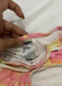 tie dye pink orange briefs and panty