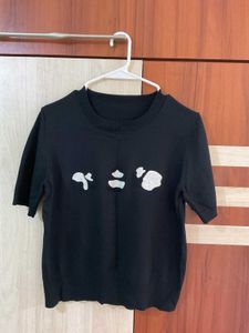 Black Graphic Print T-Shirt