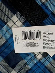 SPYKAR Men's Blue Plaid Flannel Shirt