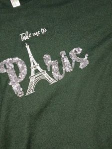 Green Paris Eiffel Tower T-Shirt