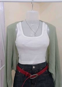 Light Green Bolero Cardigan