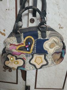 Boho Patchwork Heart &amp; Butterfly Handbag